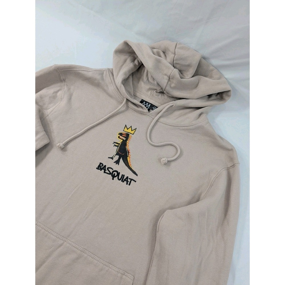 Jean Michel Basquiat Logo Dino‎ Hoodie Jacket Large Embroidered Urban Hip Skater